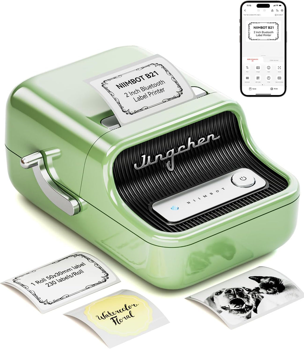 Inkless Bluetooth Label Maker – 2-Inch Portable Thermal Sticker Printer for Small Business, Mailing, Candles, Jewelry & Gifts
