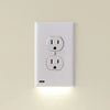 SnapPower GuideLight 2 (2-Pack) – LED Night Light Wall Plate for Duplex Outlets with Auto On/Off Sensor